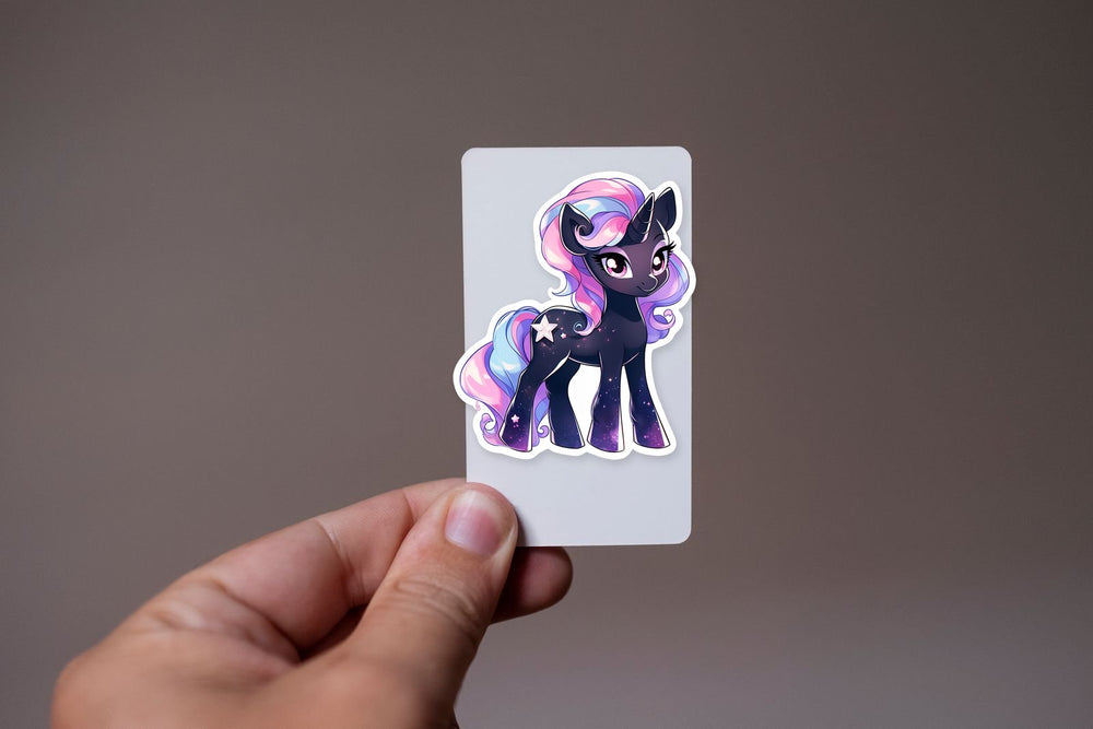 Aesthetic Cute Black Unicorn Sticker