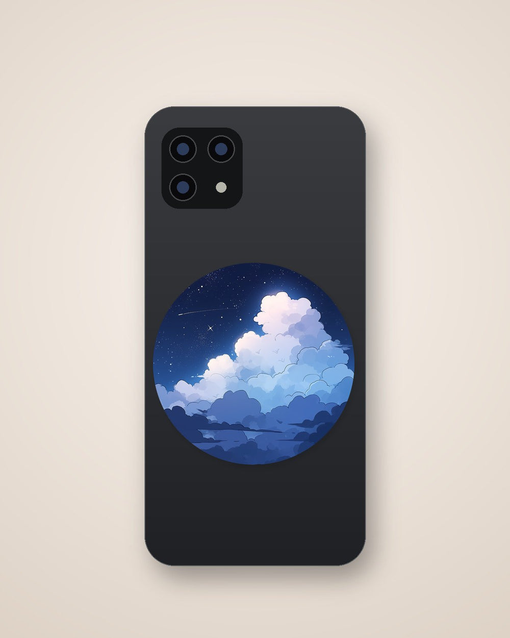 Clouds Against the Night Sky Round Sticker