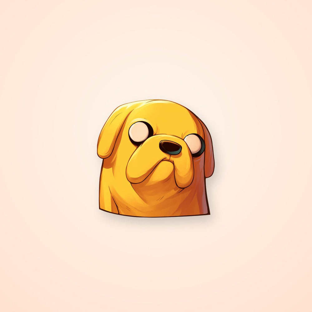 Surprised Jake the Dog Adventure Time Sticker