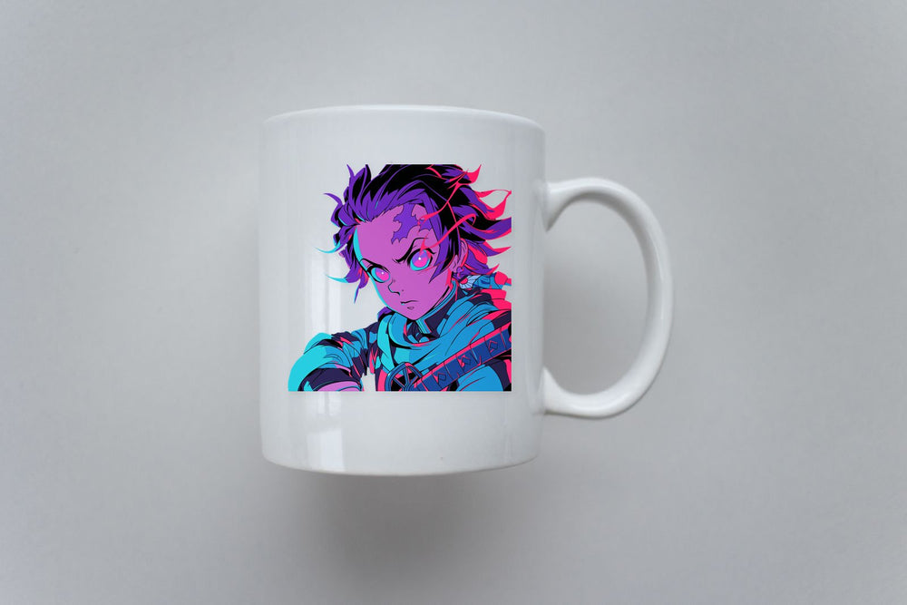 Demon Slayer Tanjiro Kamado Neon Aura Sticker