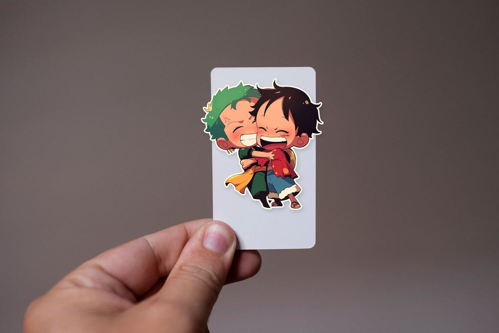 One Piece Luffy & Zoro Hug Sticker