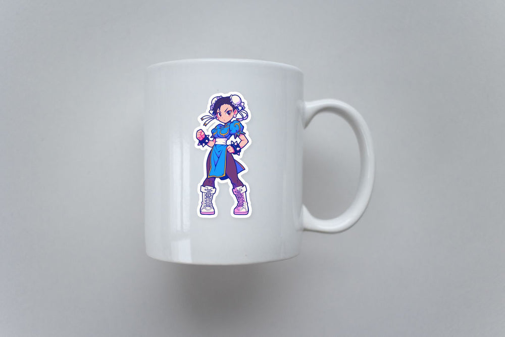 Chun-Li Fighting Pose Sticker