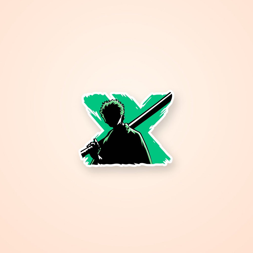 Roronoa Zoro Silhouette Samurai Sticker