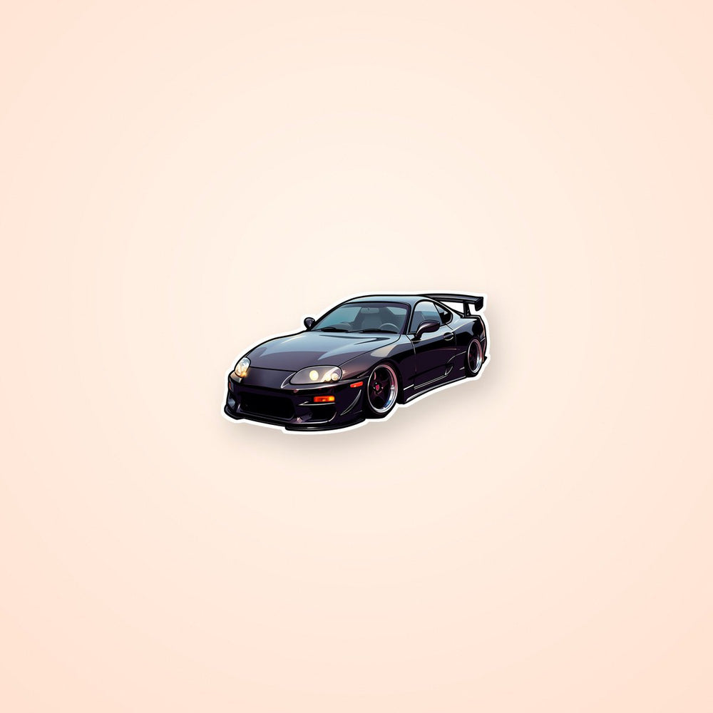 Black Toyota Supra Sticker