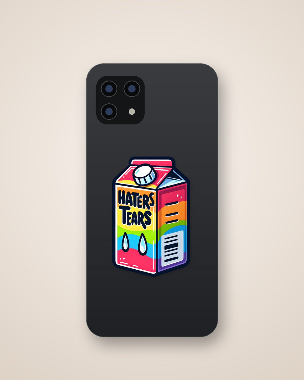Haters Tears Rainbow Carton Sticker