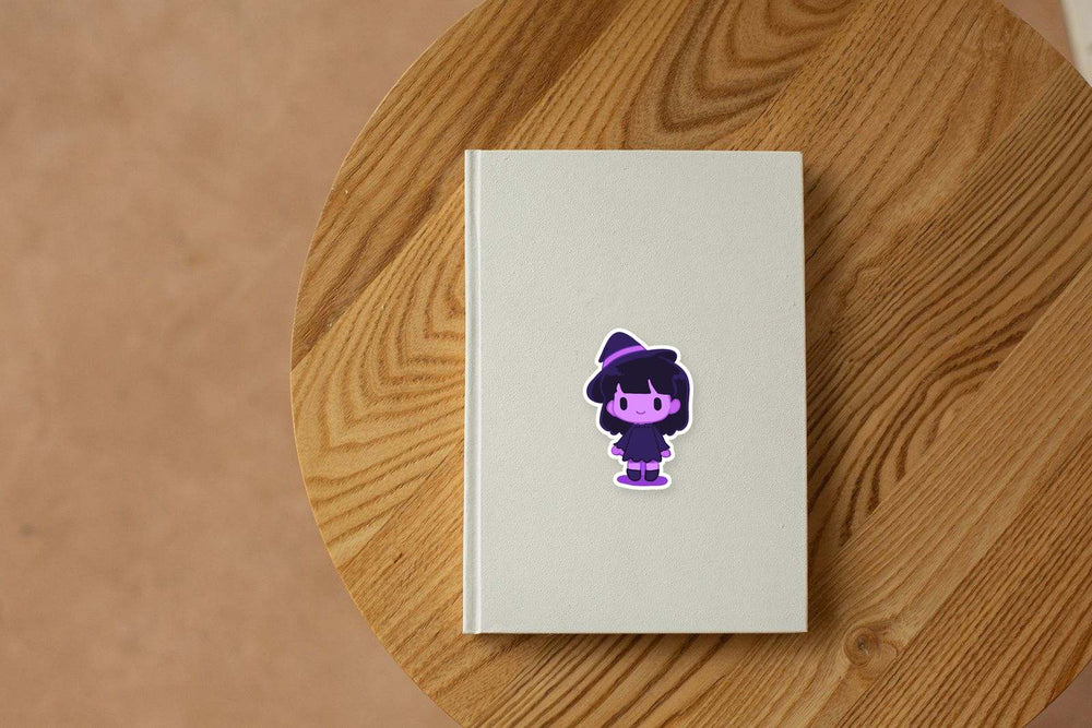 Chibi Purple Witch Girl Sticker