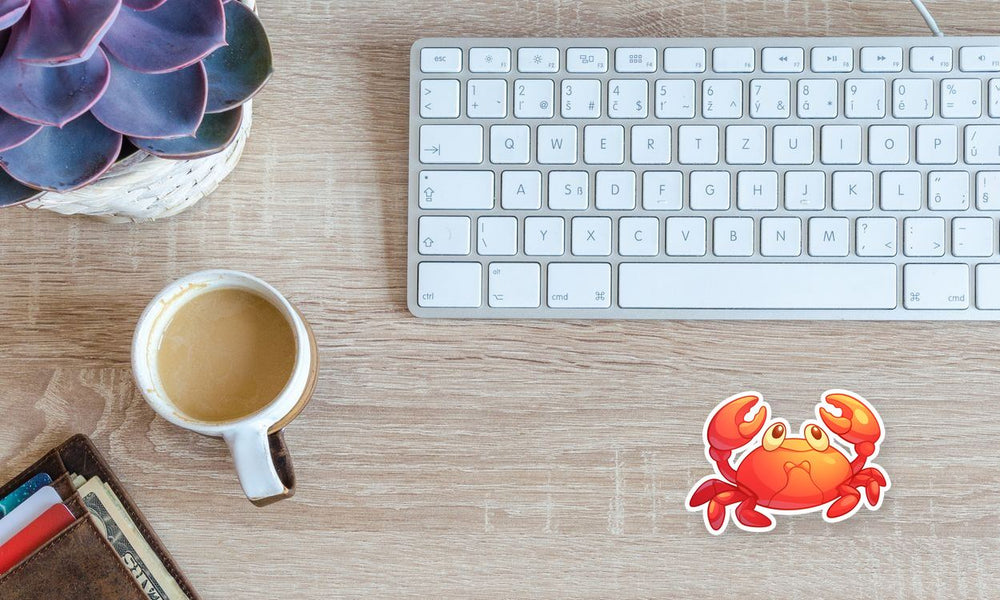 Cute Red Crab Sticker