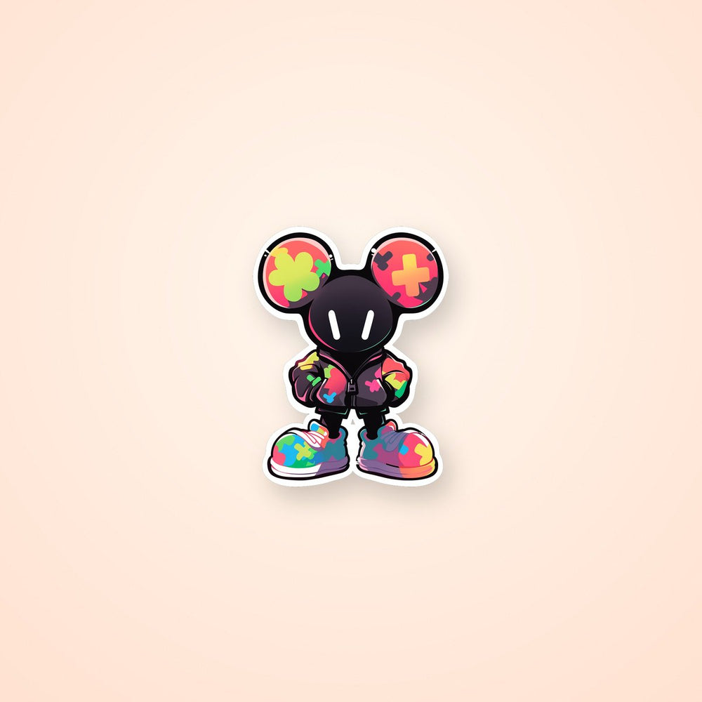 Colorful Mickey Mouse Style Sticker