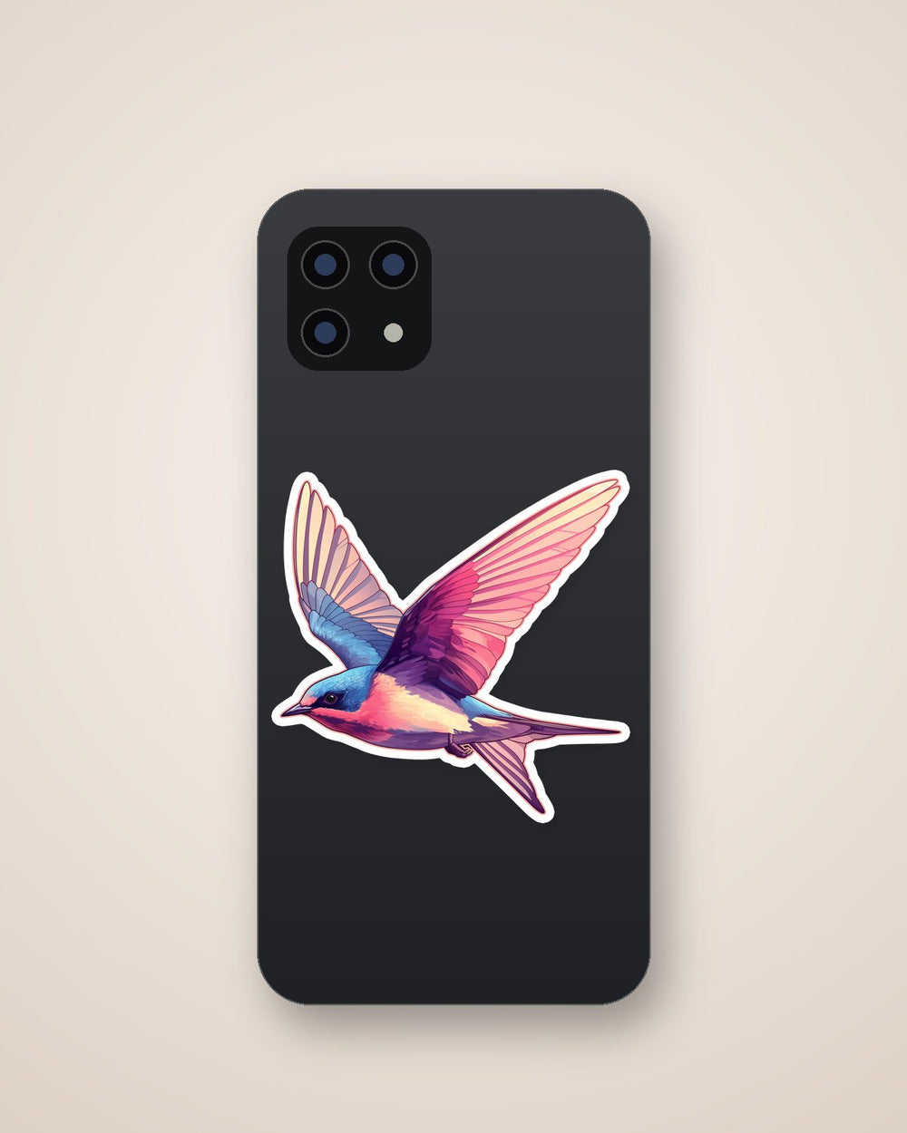 Colorful Swallow Bird Flying Sticker