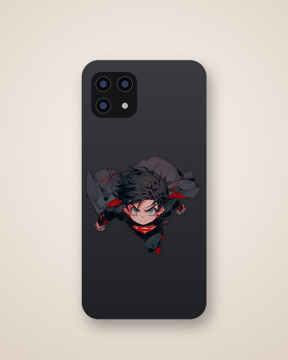 Cute Anime Superman Black Suit Sticker