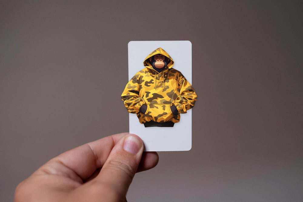 Ape in Camo Hoodie Sticker