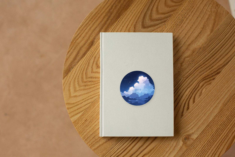 Clouds Against the Night Sky Round Sticker