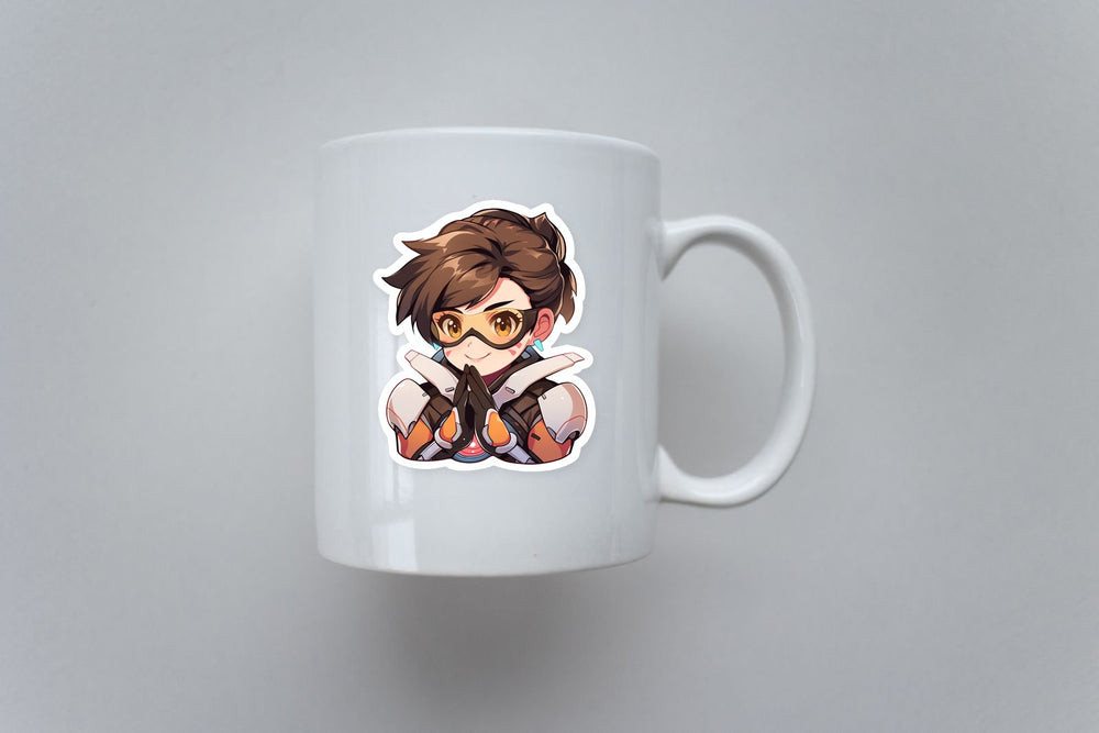 Overwatch Chibi Tracer Sticker
