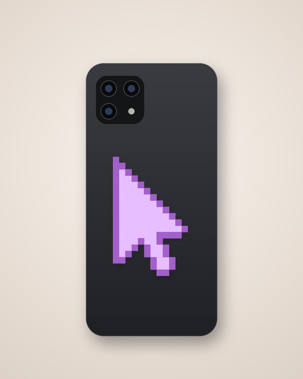 Purple Pixel Cursor Sticker