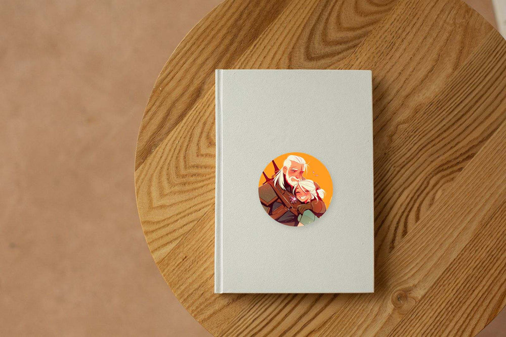 Geralt and Ciri Witcher Hug Sticker