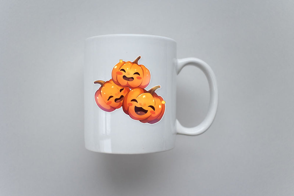 Three Pumpkin Heads Smiles Sticker