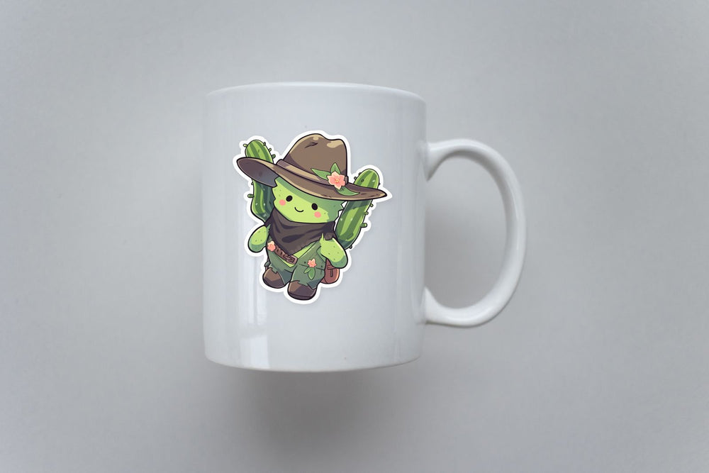 Cute Cactus Cowboy Sticker