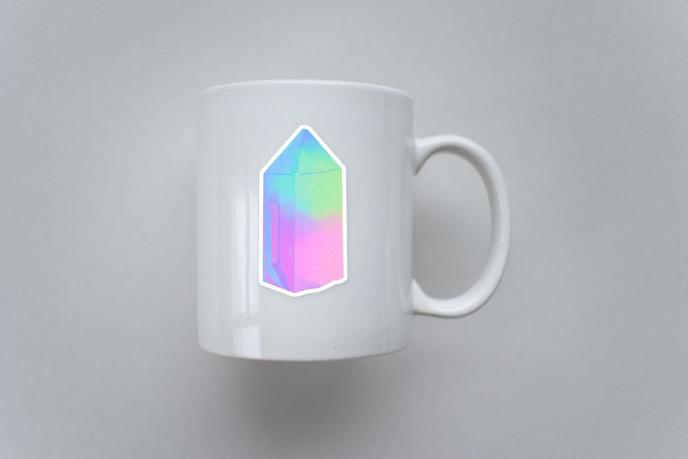 Pastel Rainbow Crystal Prism Aesthetic Sticker