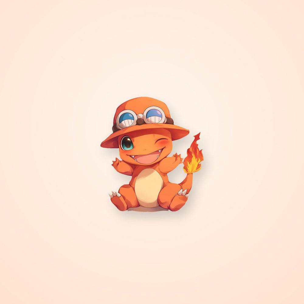 PokéMon Charmander Wink Hat Sticker
