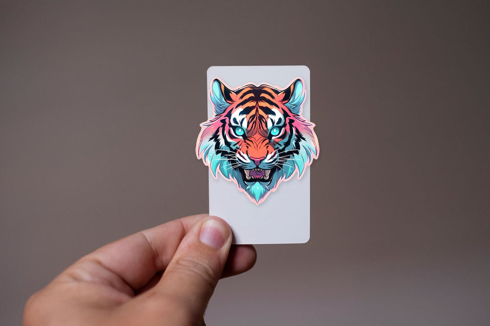 Aesthetic Tiger Head Pastel Sticker