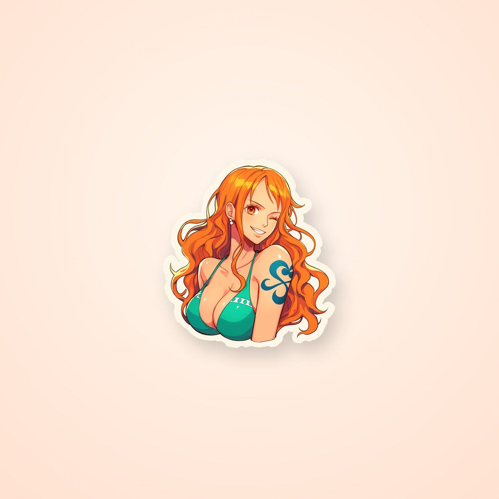 One Piece Nami Winking Sticker