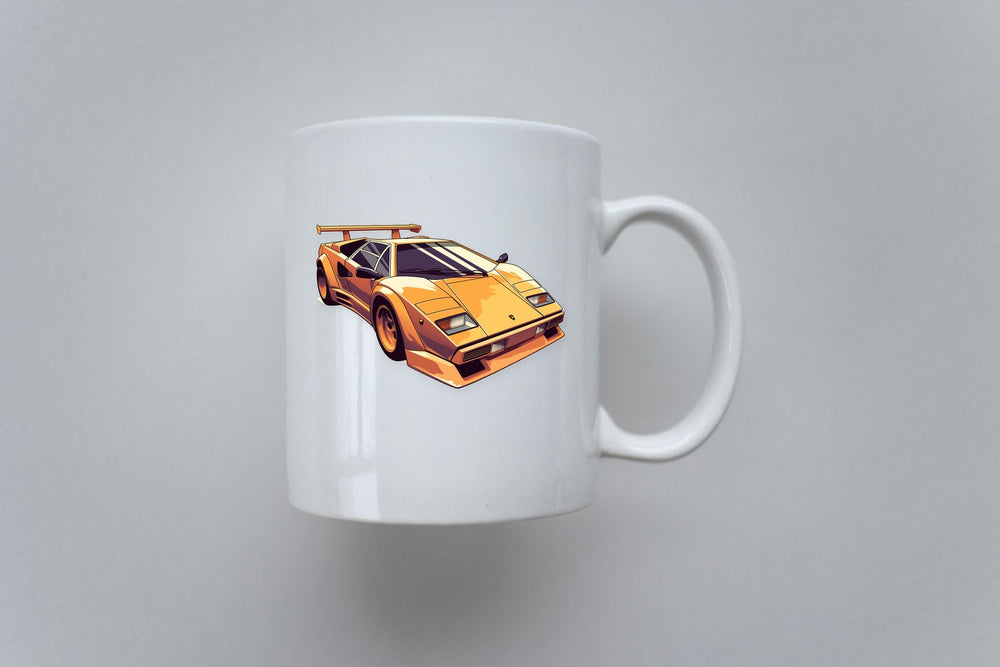Cartoon Lamborghini Countach Sticker