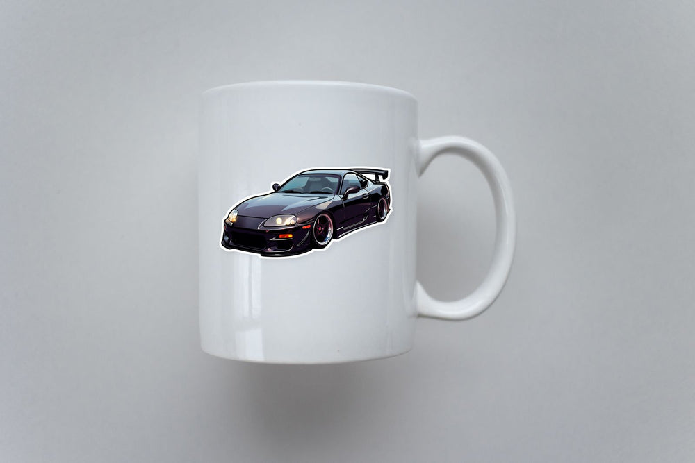 Black Toyota Supra Sticker