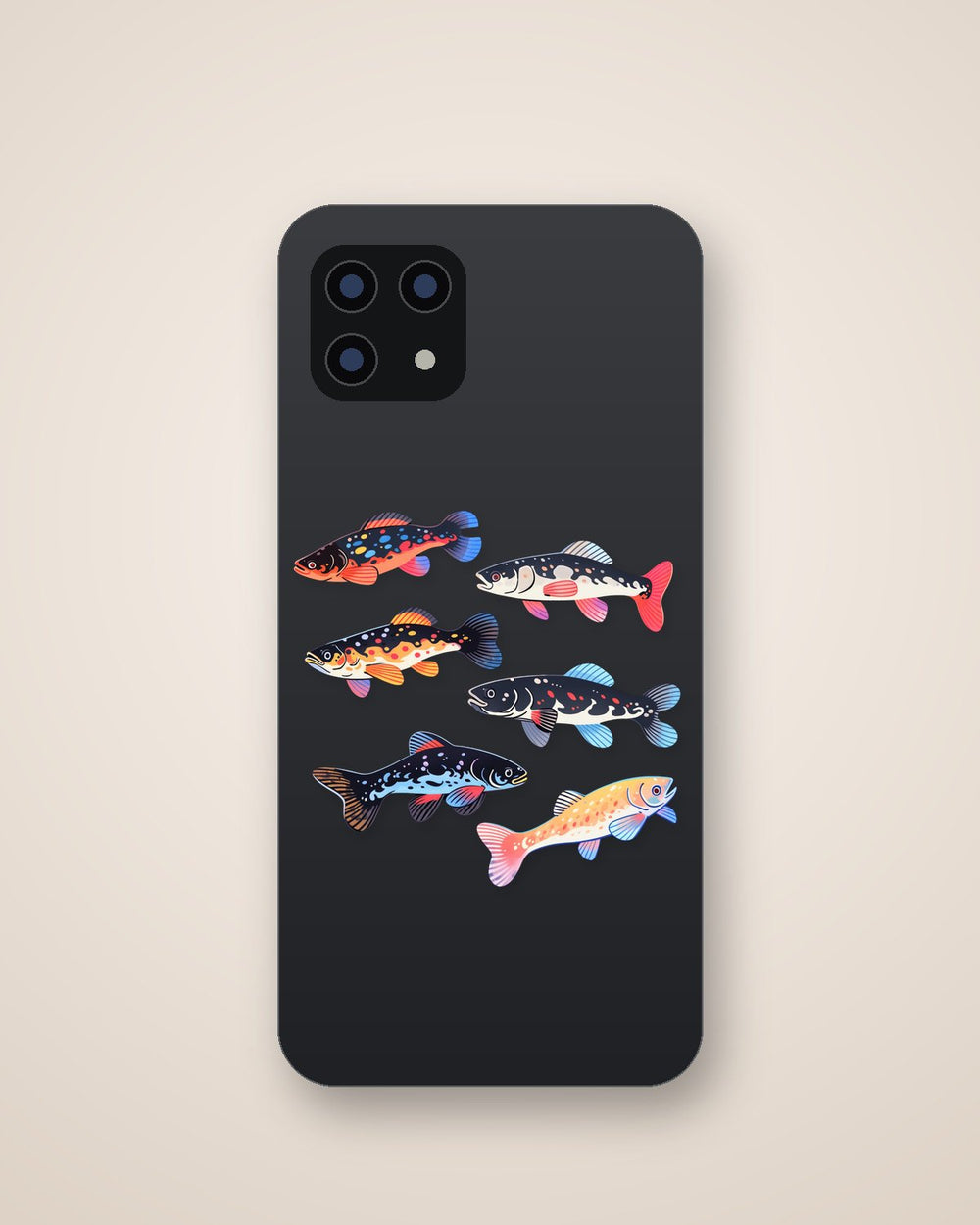 Colorful Trout Fish Art Sticker