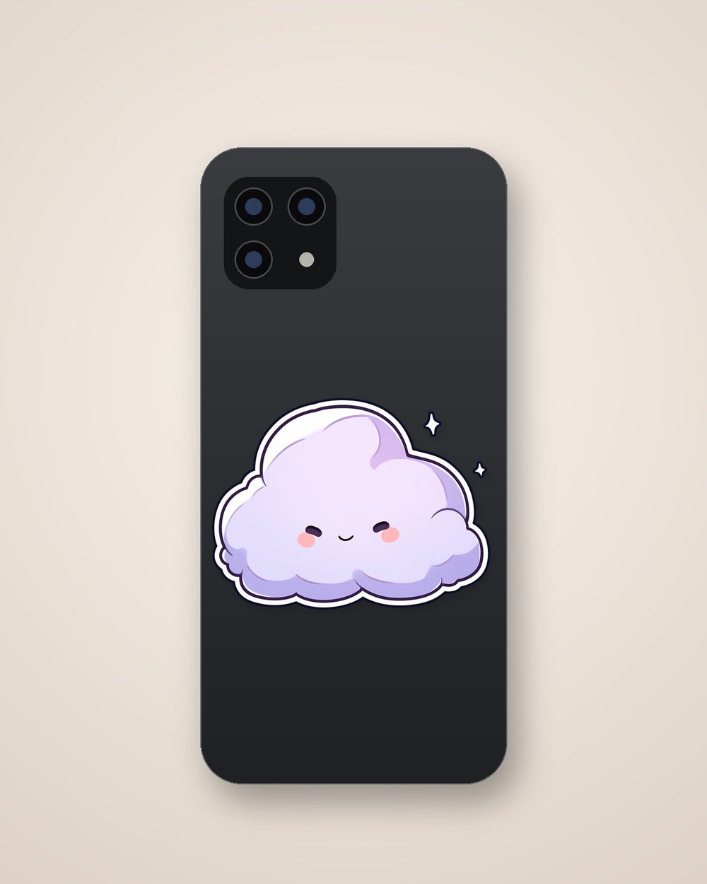 Purple Kawaii Cloud Sticker