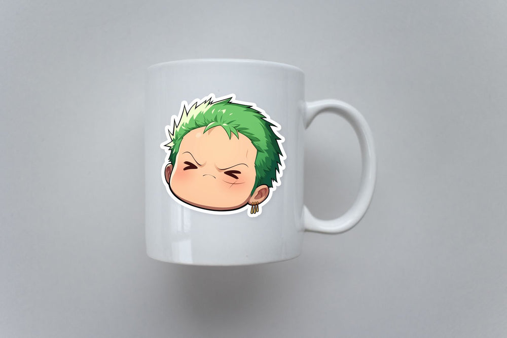 Chibi Zoro Angry Head Sticker
