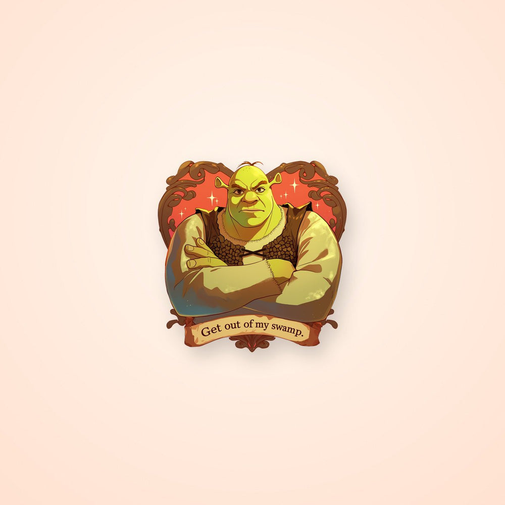 Shrek Get Out My Swamp Sticker