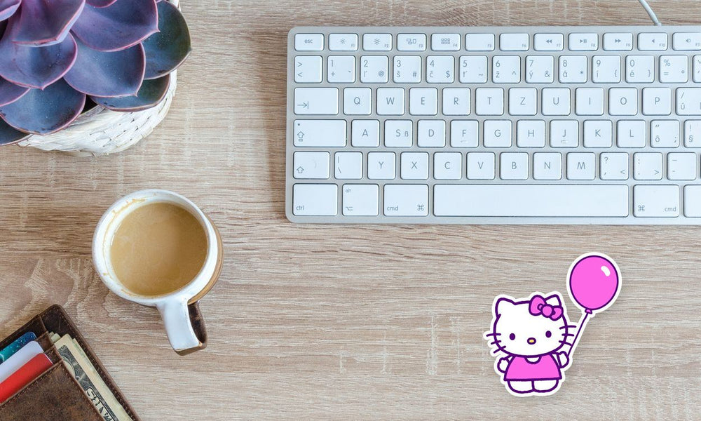 Hello Kitty Pink Balloon Sticker
