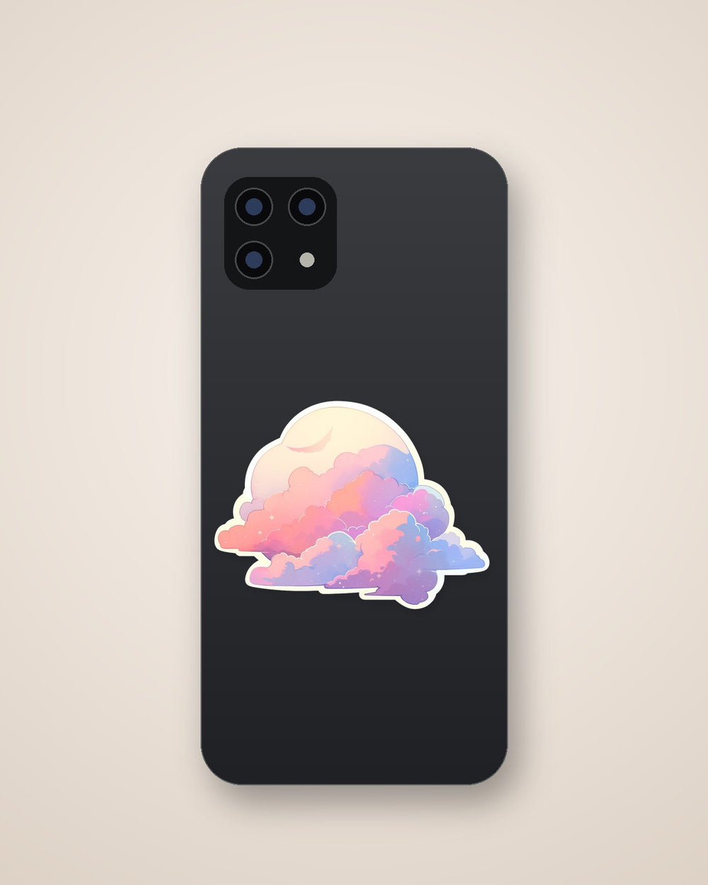 Aesthetic Raspberry Clouds Sticker