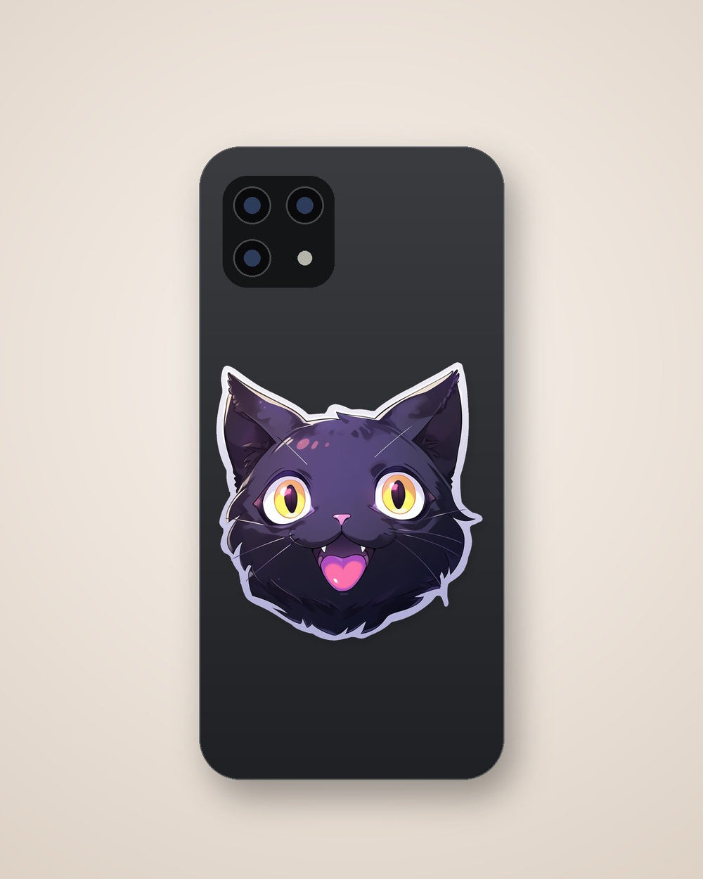 Cat Head with Open Mouth Sticker