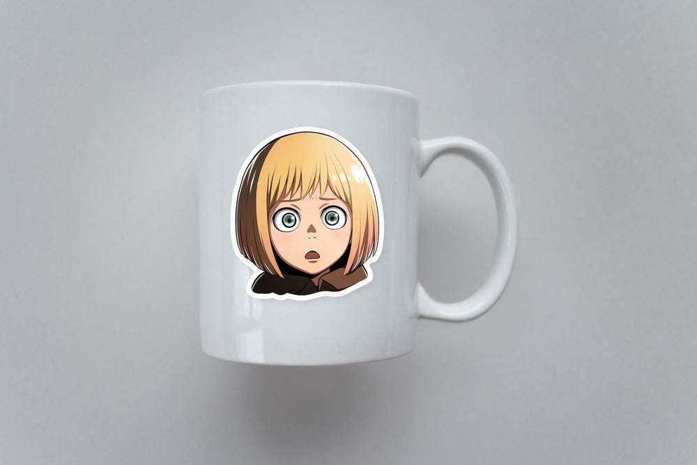 Aot Surprised Disheartened Armin Arlert Sticker