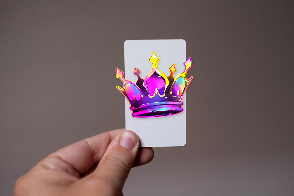 Purple & Yellow Crown Sticker