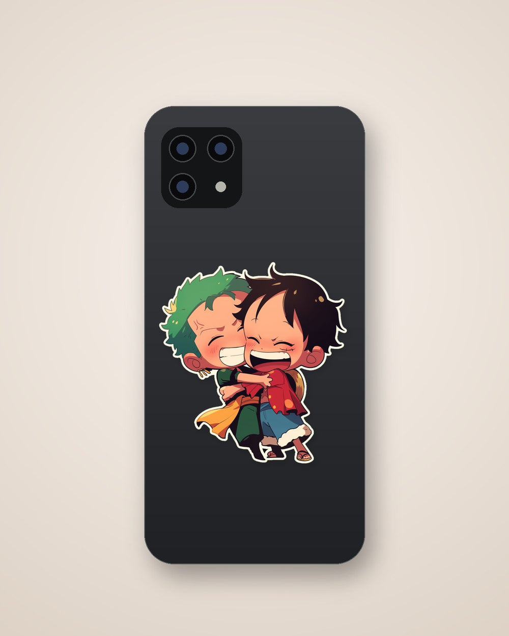 One Piece Luffy & Zoro Hug Sticker