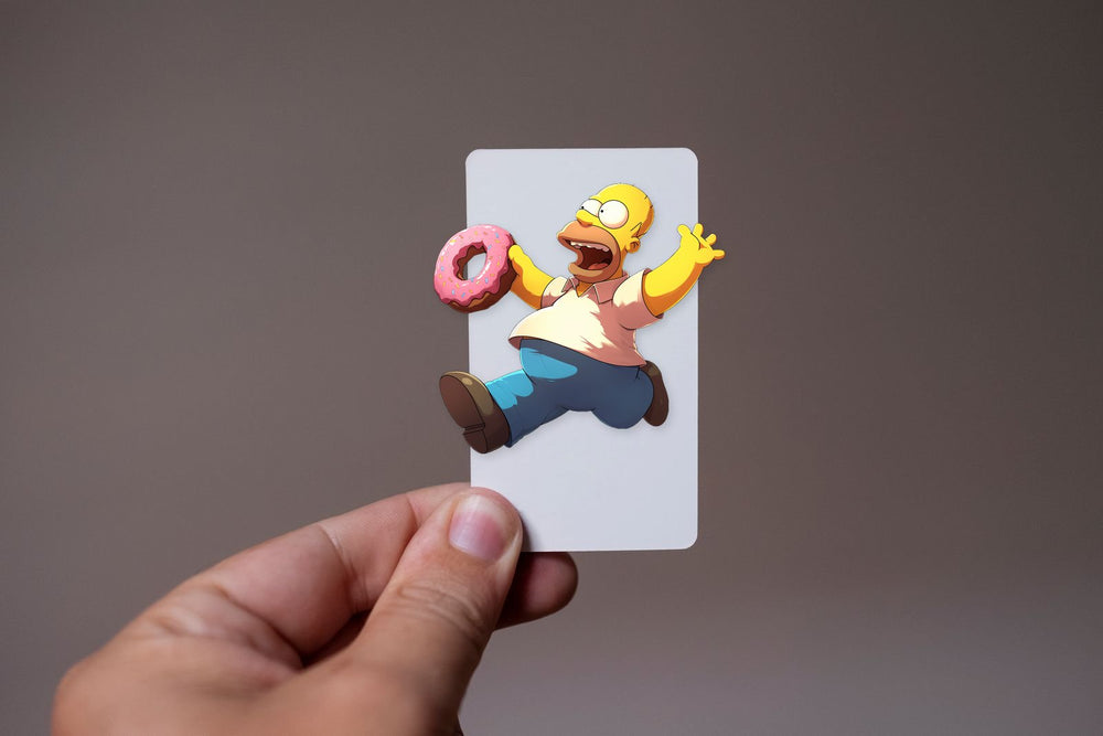 The Simpsons Homer Chasing Giant Donut Sticker