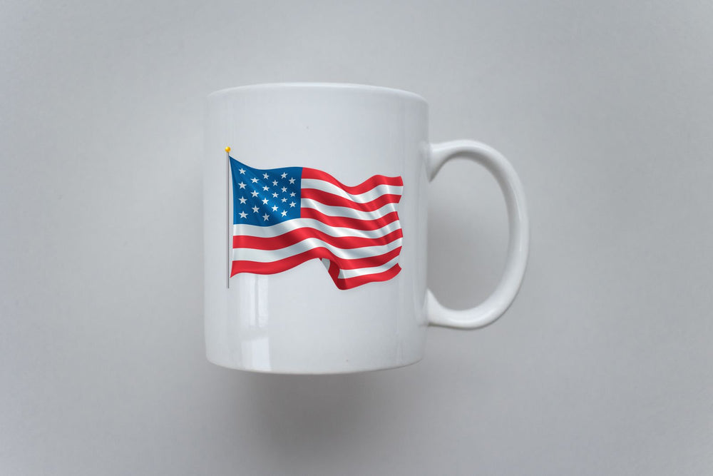 Waving USA Flag Sticker