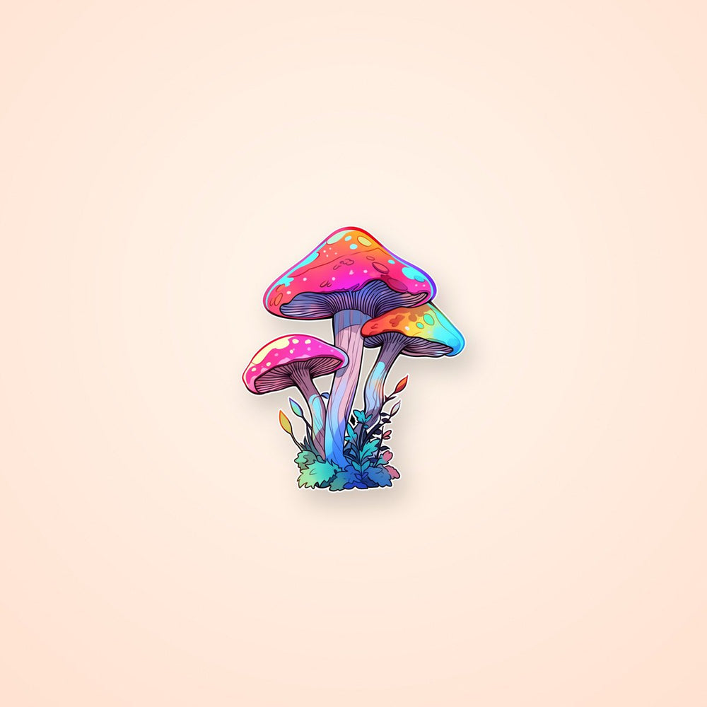Three Trippy Mushrooms Sticker