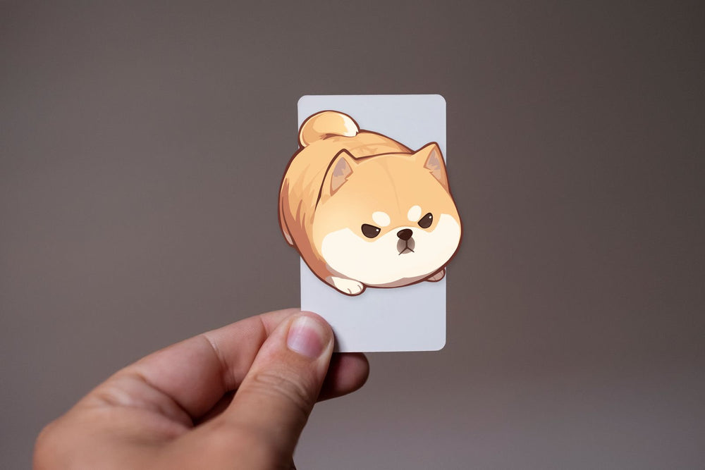 Cute Angry Chubby Shiba Inu Sticker