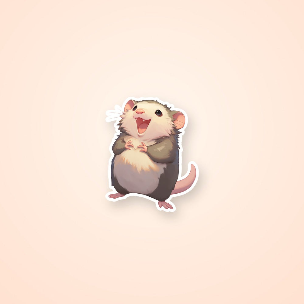 Cute Opossum Smiling Sticker