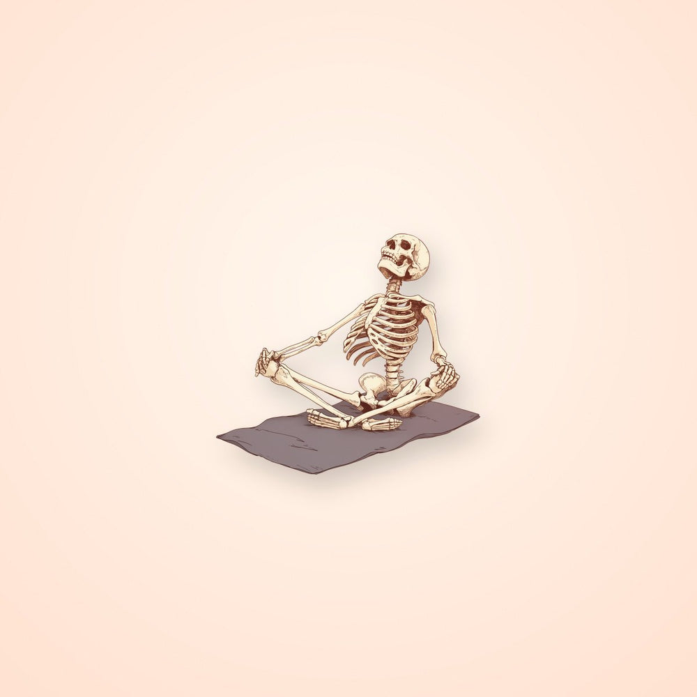 Skeleton Yoga Pose Sticker