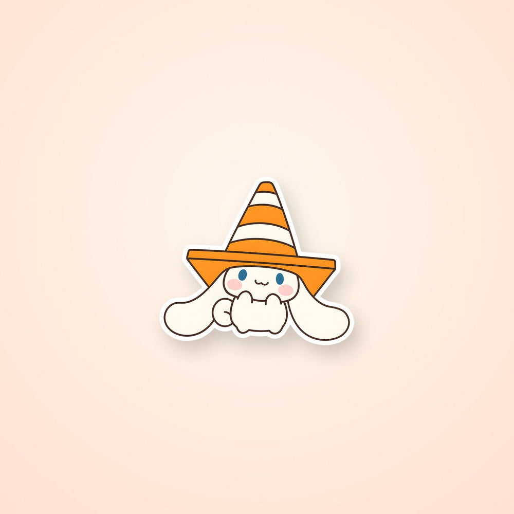 Cinnamoroll Traffic Cone Hat Sticker