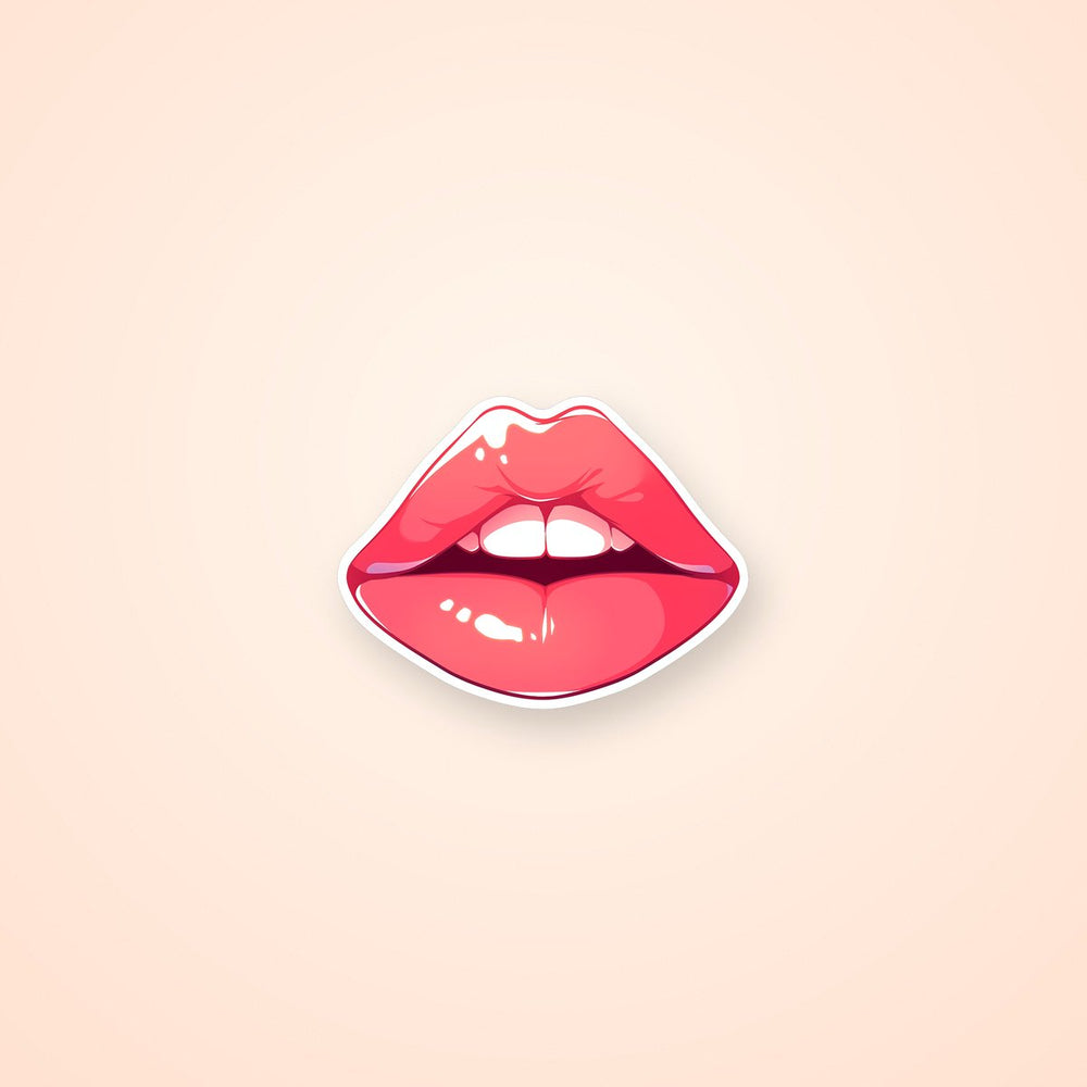 Juicy Pink Lips Sticker