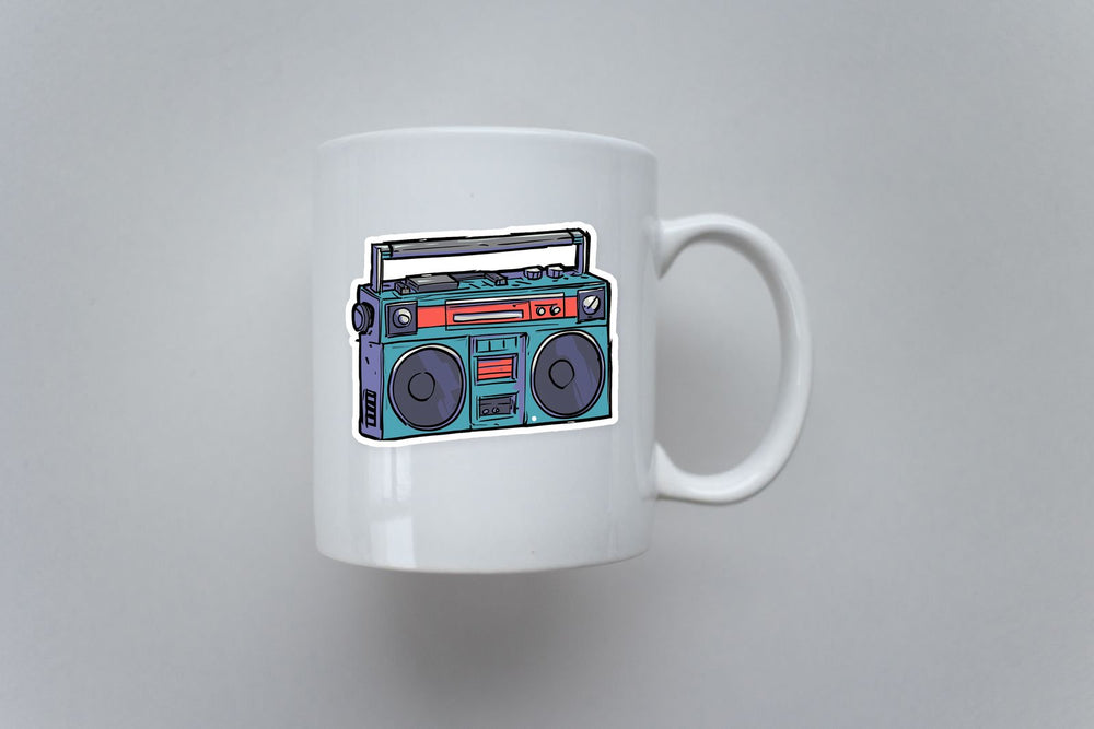 Retro Boombox Vintage Music Hip-Hop Sticker
