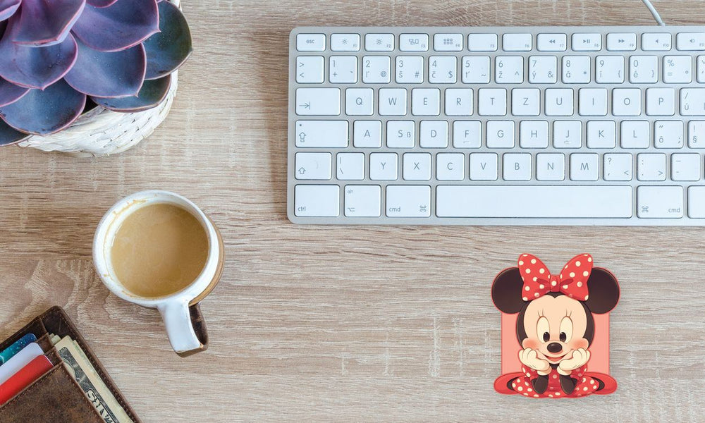 Minnie Mouse Shy with Bow Sticker