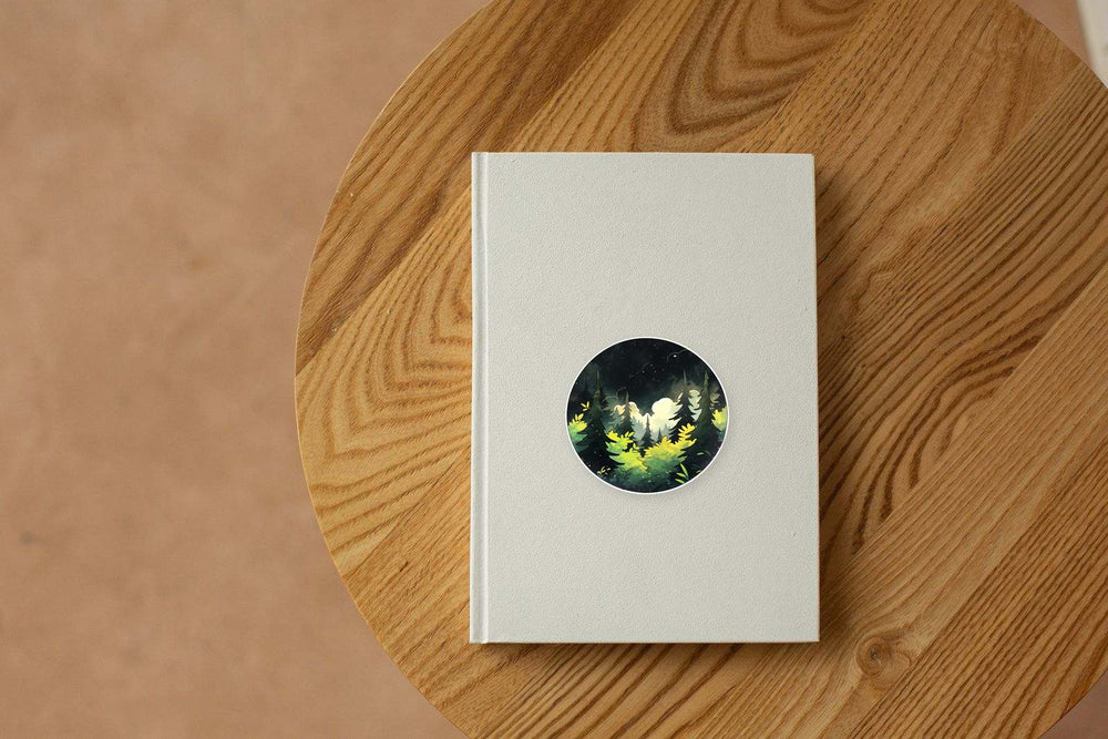 Forest and Night Sky Aesthetic Sticker