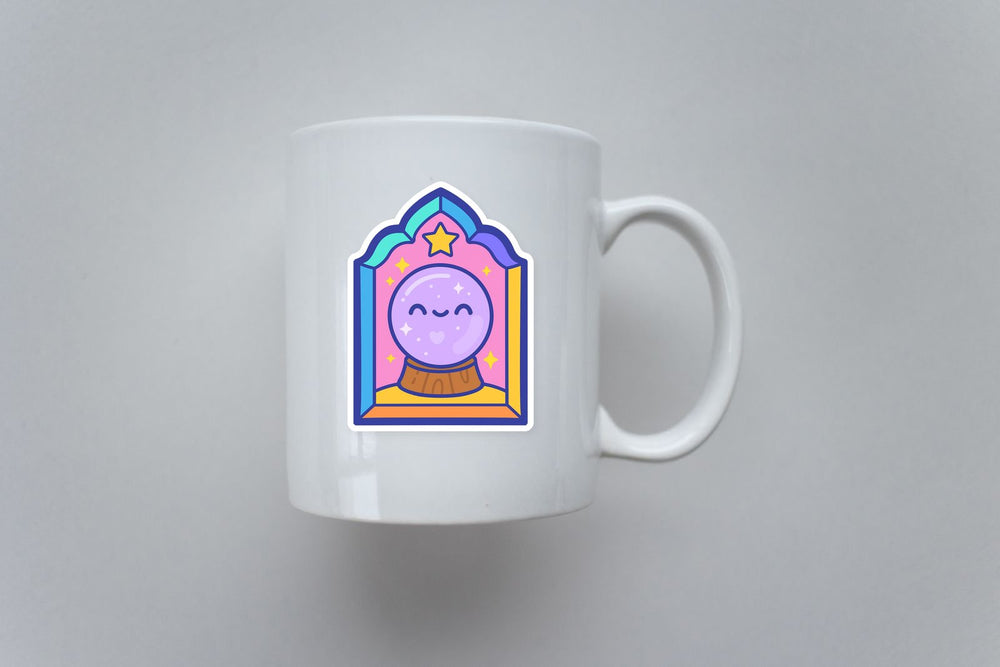 Cute Crystal Ball Fortune Sticker