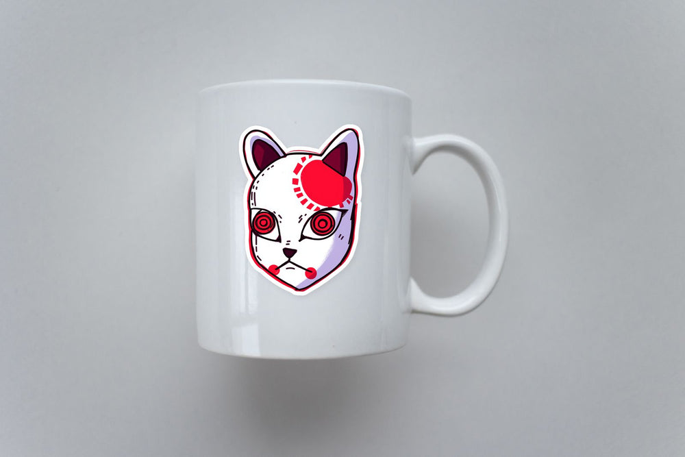Japanese Kitsune Mask Sticker
